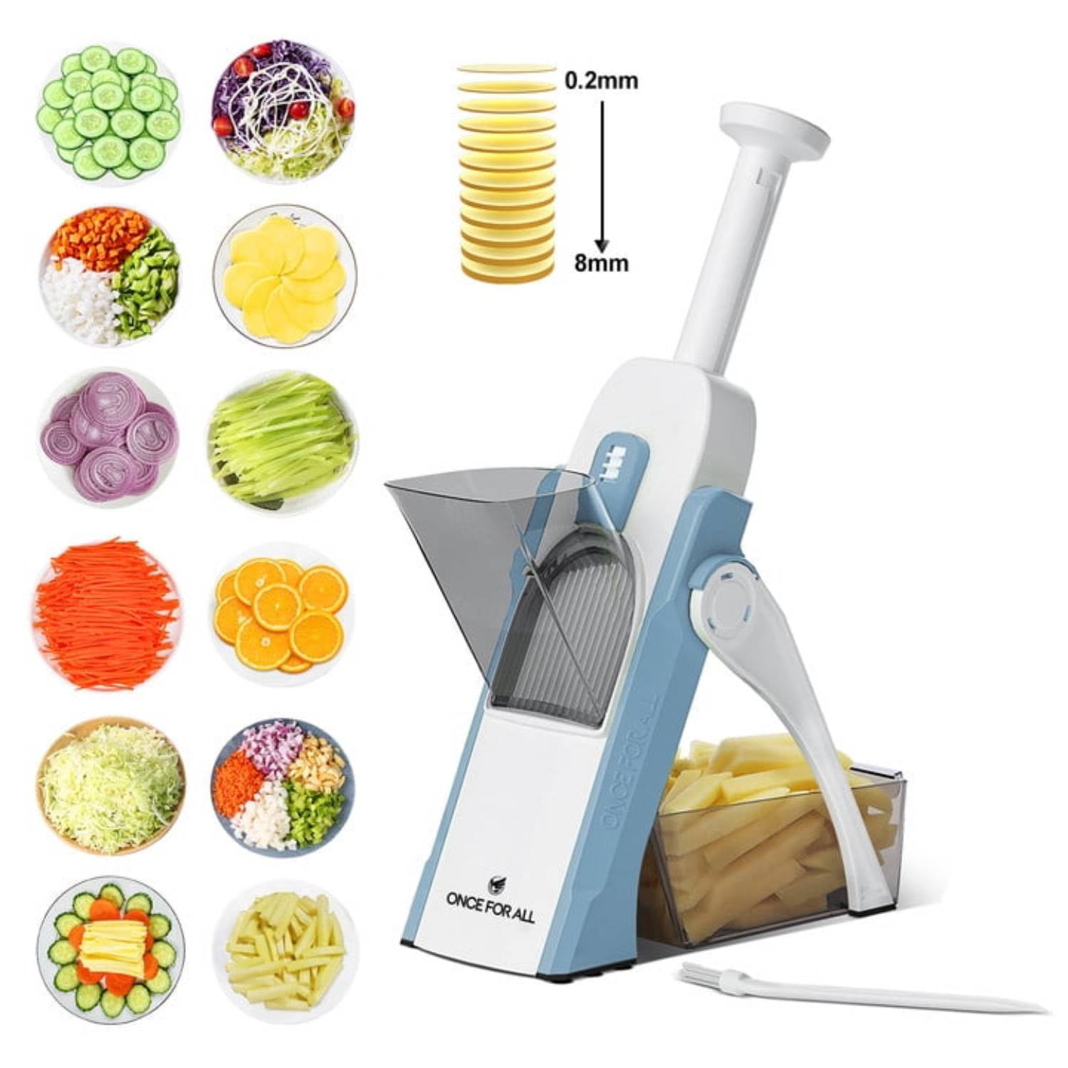 ONCE FOR ALL Foldable Mandoline Food Slicer, Kitchen Adjustable