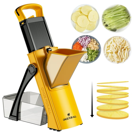 ONCE FOR ALL Mandoline Slicer Adjustable Stainless Steel Vegetable Chopper