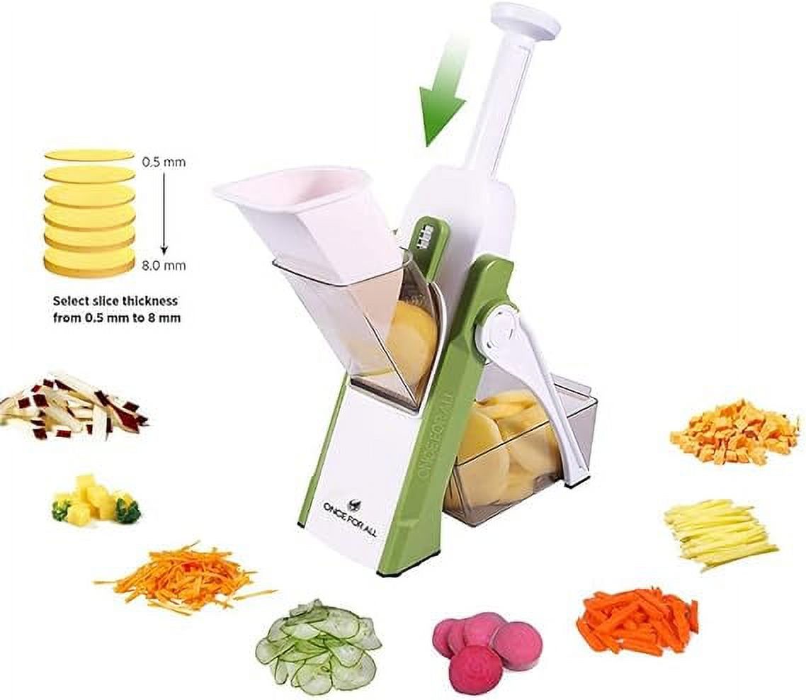 ONCE FOR ALL Safe Mandoline Slicer , Adjustable Potato Slicer,Vegetable
