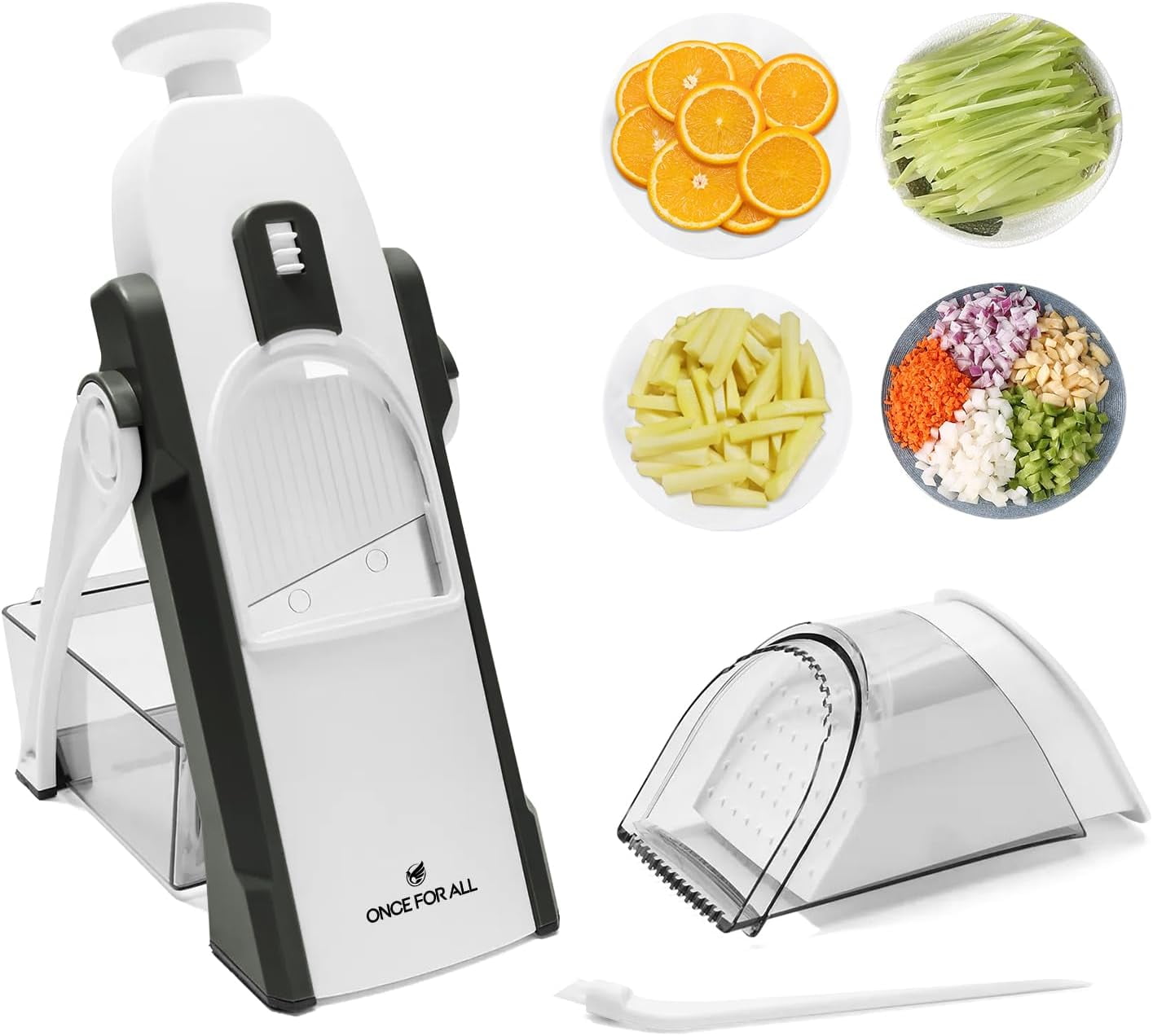ONCE FOR ALL Vegetable Chopper Spiralizer Vegetable Slicer Onion
