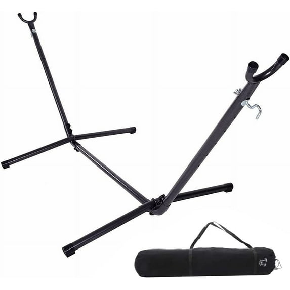 ONCLOUD 9 ft Hammock Stand Only Heavy Duty Indoor Outdoor Steel Stand with Carrying Case 450 Pounds Capacity, Black