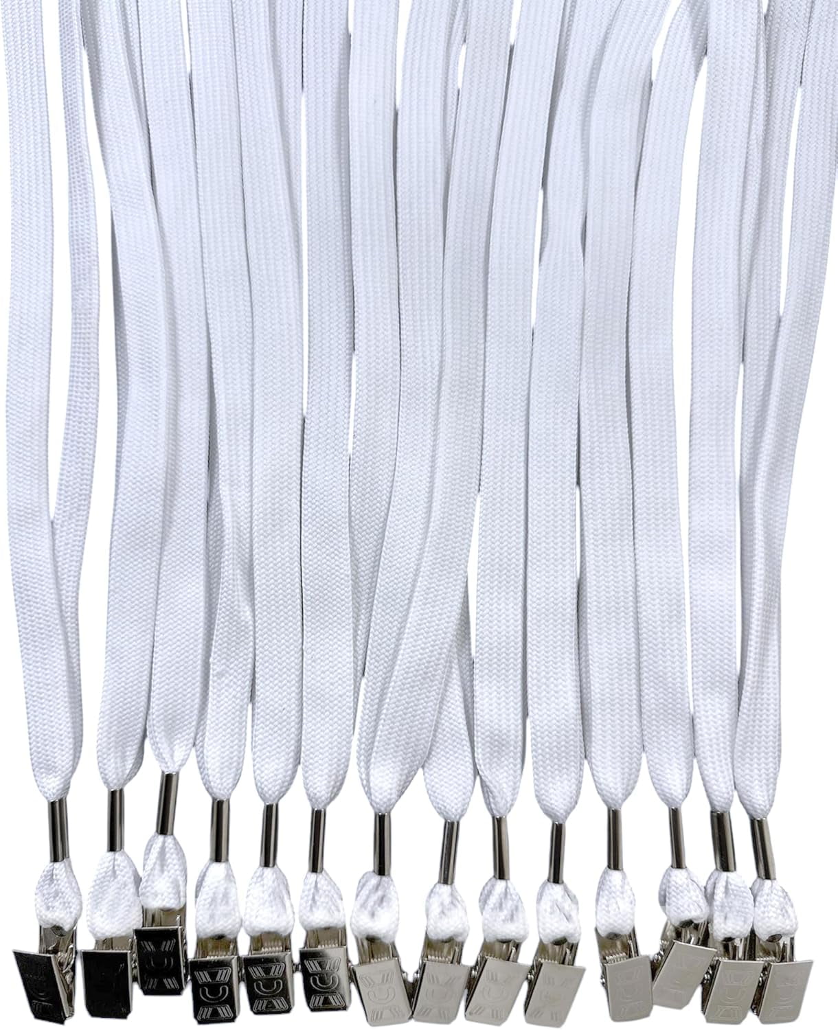 100Pcs Black Neck Lanyards With Swivel Hook - 18 Inch Comfortable ID Badge Straps, Breakaway Clips For Office, Events & Conferences