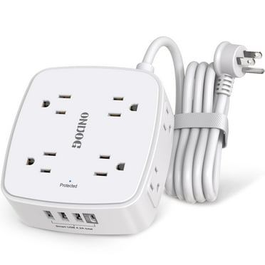 ONDOG 6Ft Extension Cord Surge Protector - 8 Outlets and 4 USB (3U1C) Power Strip, ETL Listed