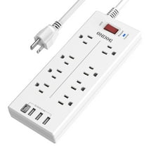 ONDOG Power Strip Surge Protector with 8-Outlet 4 USB Port ,6FT extension cord