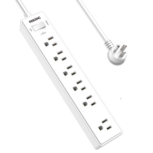 ONDOG Power Strip Surge Protector with 6 Outlets and 6 Feet Extension