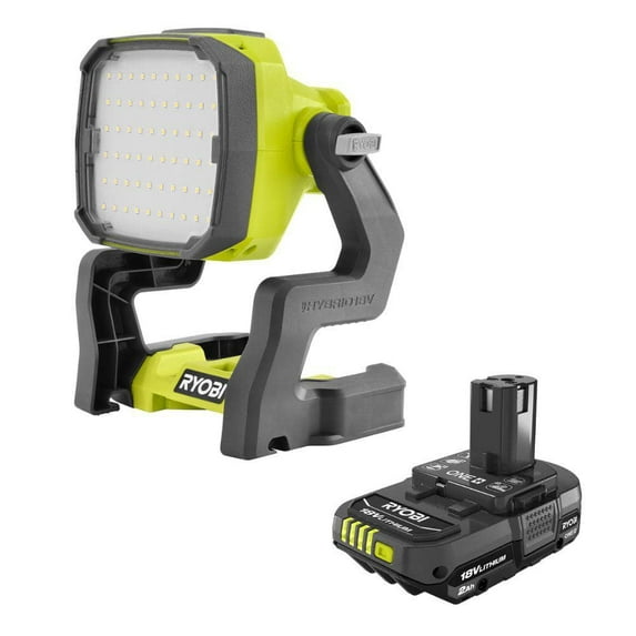 ONE+ 18V Hybrid LED Work Light with ONE+ 18V 2.0 Ah Lithium-Ion Battery