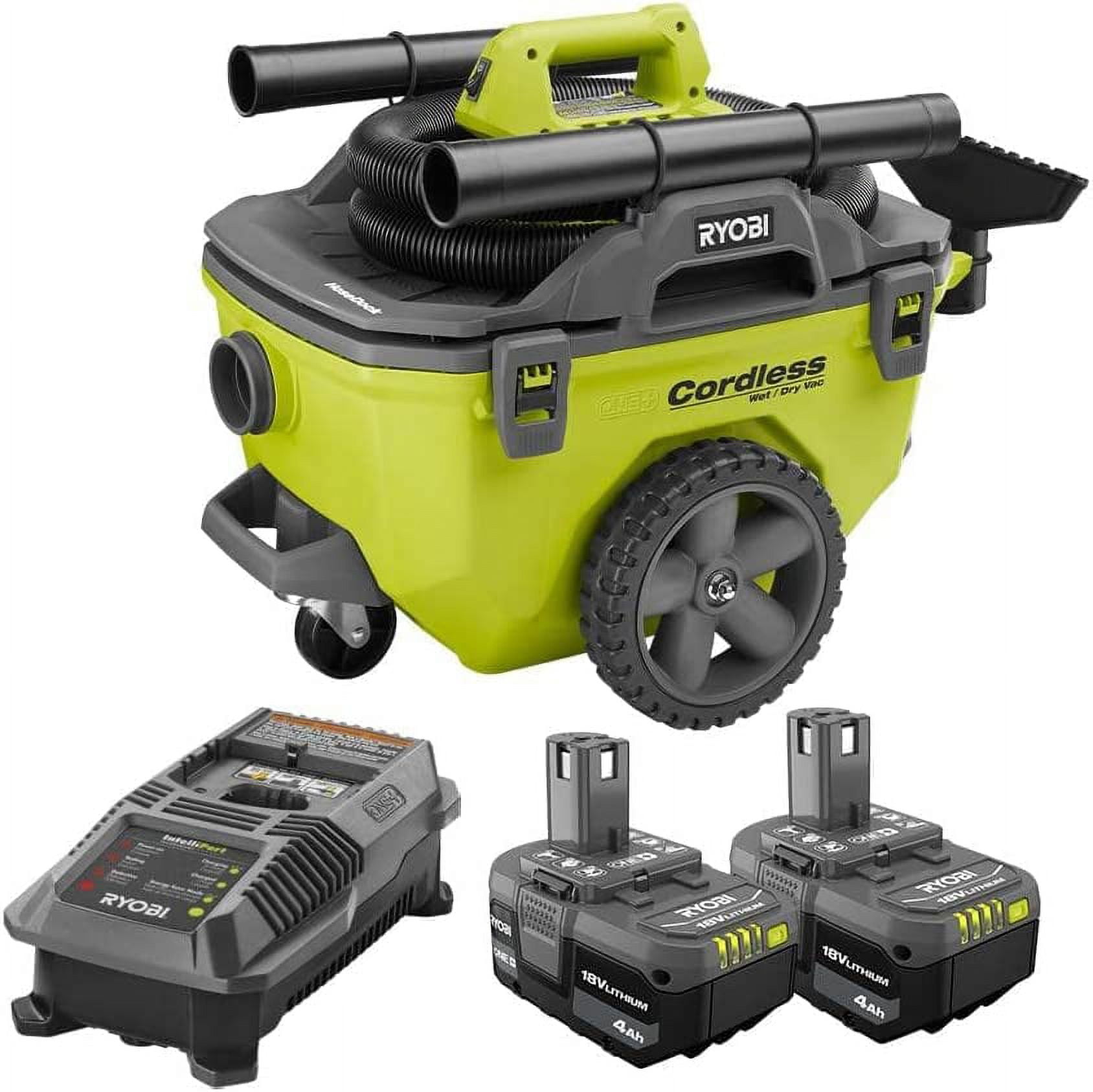 RYOBI USB Lithium Compact Scrubber Kit with 2.0 Ah Battery, USB