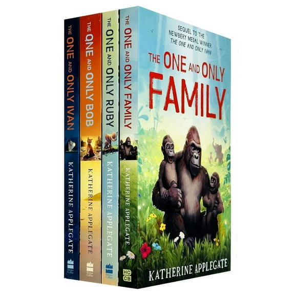 The One and Only Series 4 Books Collection Set By Katherine Applegate(One and Only Ivan, The One and Only Bob, The One and Only Ruby & The One and Only Family)
