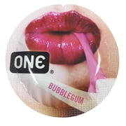 ONE Bubblegum Flavored Lubricated Latex Condoms with Brass Pocket Case-12 Count