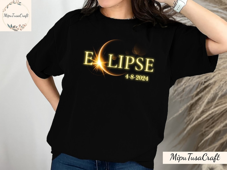 ONE CIEN UNISEX Eclipse Shirt, 2024 Twice In A Lifetime Solar Eclipse