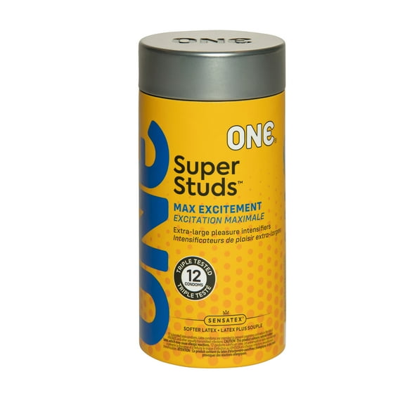 ONE Condoms Super Studs | Studded Condoms, Textured Condoms, Latex Condoms 12 Pack