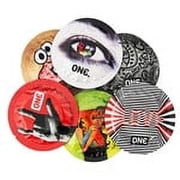 ONE Extreme Ribs + Silver Lunamax Pocket Case, Ribbed Studded Lubricated Latex Condoms -12 Count