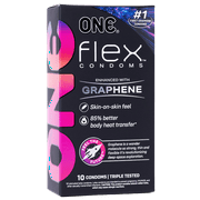 ONE® Flex™ Condoms -Ultra-Thin, Flexible, Strong, and Pleasure-Enhancing, Vegan Latex, 10-Count