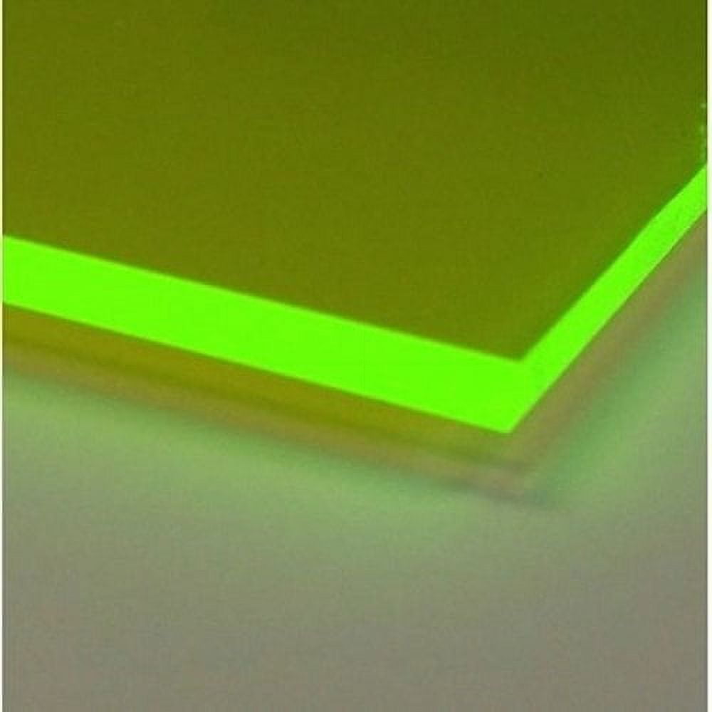 ONE- GREEN # 9093    FLUORESCENT ACRYLIC PLASTIC SHEET 1/8"  24" X 24"