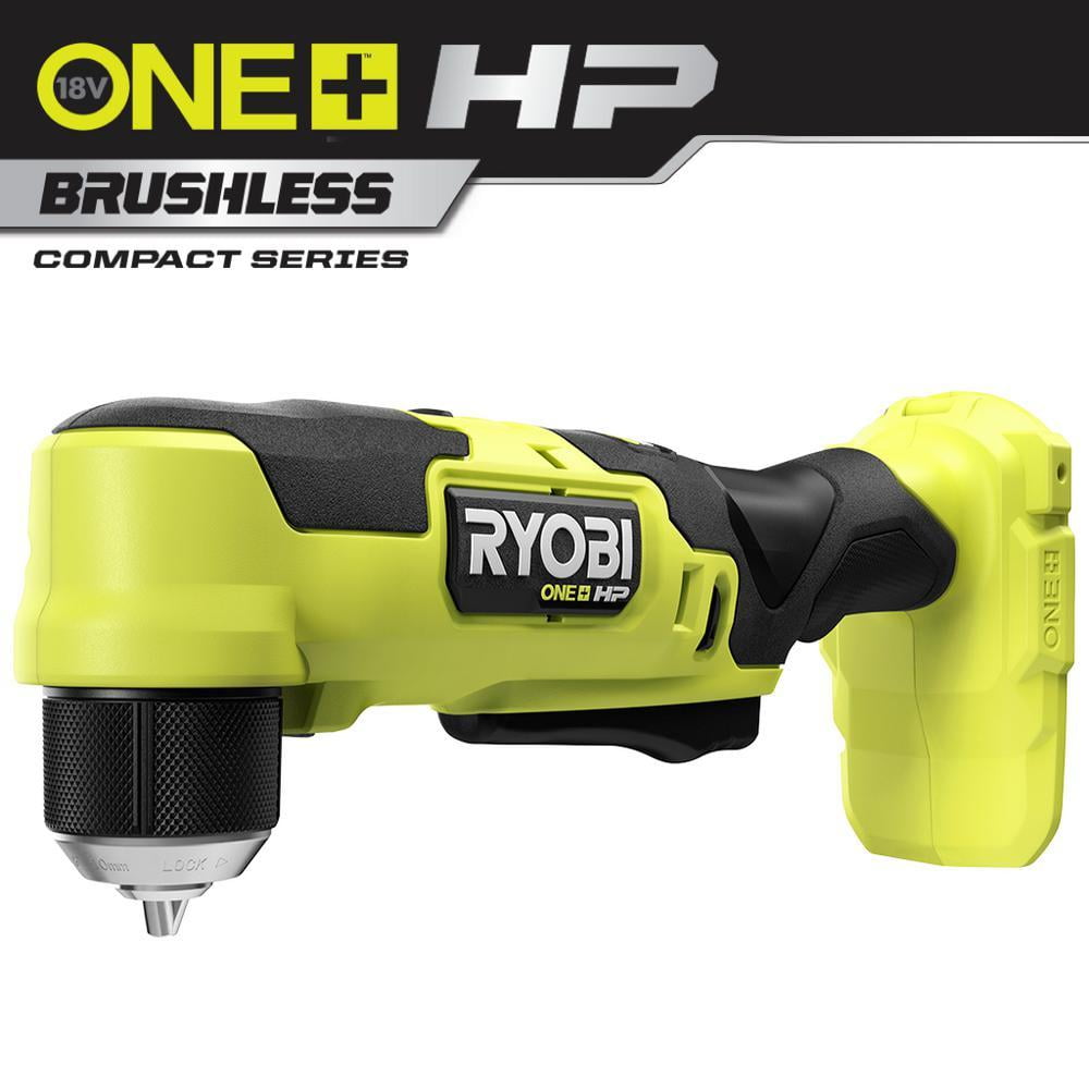 RYOBI PSBRA02 ONE HP 18V Brushless Right Angle Drill Compact 3 8 in. Cordless Tool Only