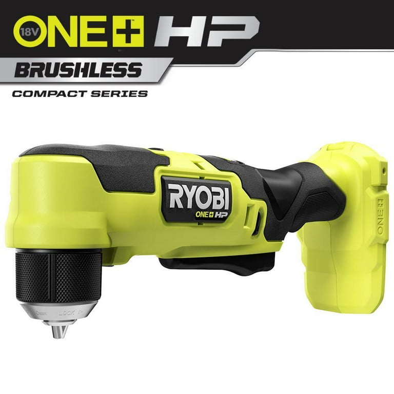 RYOBI PSBRA02 ONE HP 18V Brushless Right Angle Drill Compact 3 8 in. Cordless Tool Only