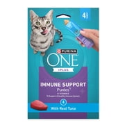 Purina ONE Plus Immune Support Purees With Real Tuna Lickable Cat Treats, 1.4 oz.
