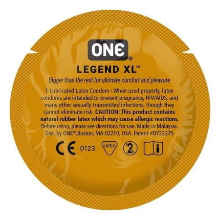 ONE Legend XL Large Sized Latex Condoms-12 Count (Bulk) + Silver Pocket Case