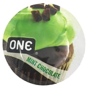 ONE Mint Chocolate + Silver Lunamax Pocket Case, Flavored Lubricated Latex Condoms-12 Count