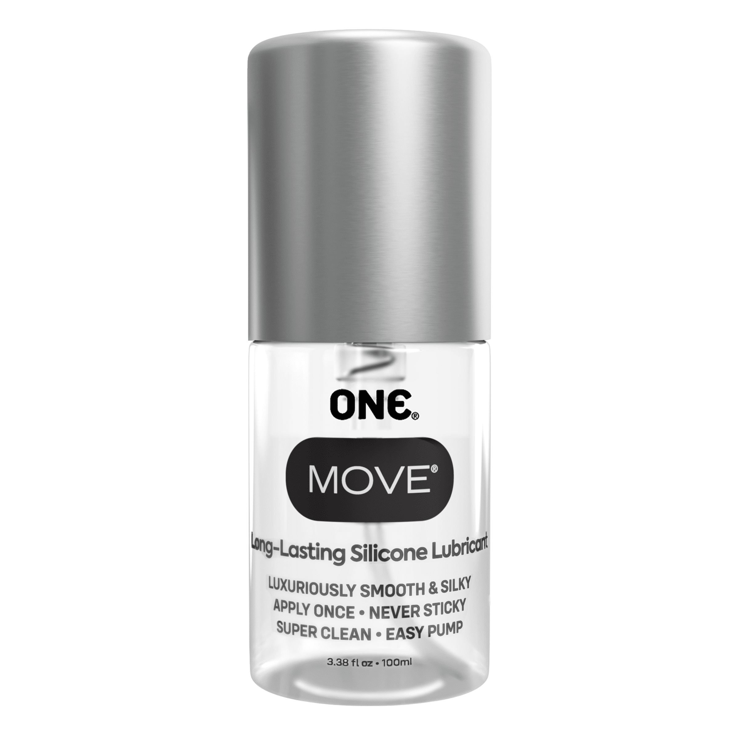 ONE® Move® Silicone Personal Lubricant | Long-Lasting, Luxuriously Smooth | 3.38 oz