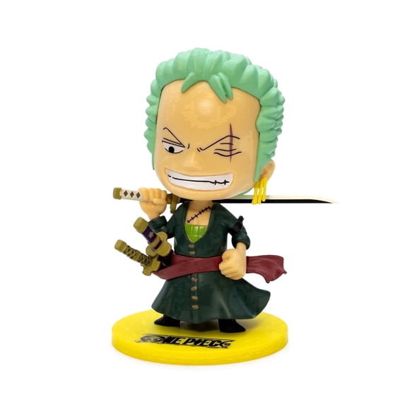 CultureFly One Piece Zoro Fly Guy Collectible Vinyl Figure, 4.5-Inch Chibi Anime Figure