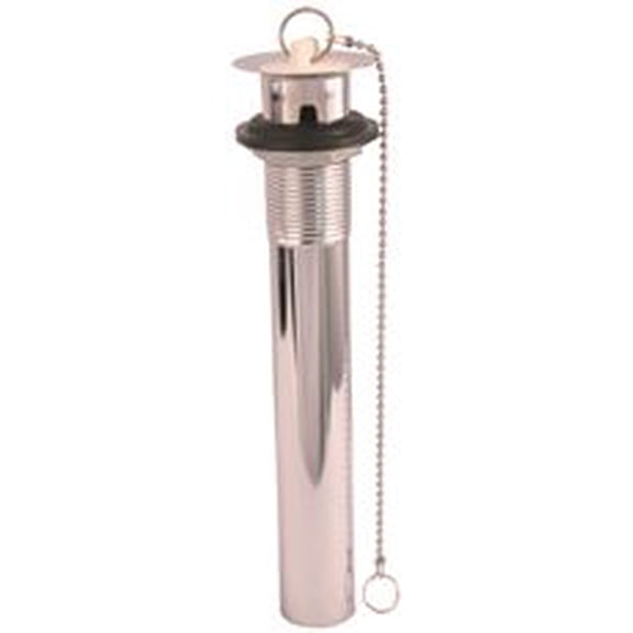 One Piece Bathroom P O Plug 1-1/4'' X 12'' Chrome Plated Brass
