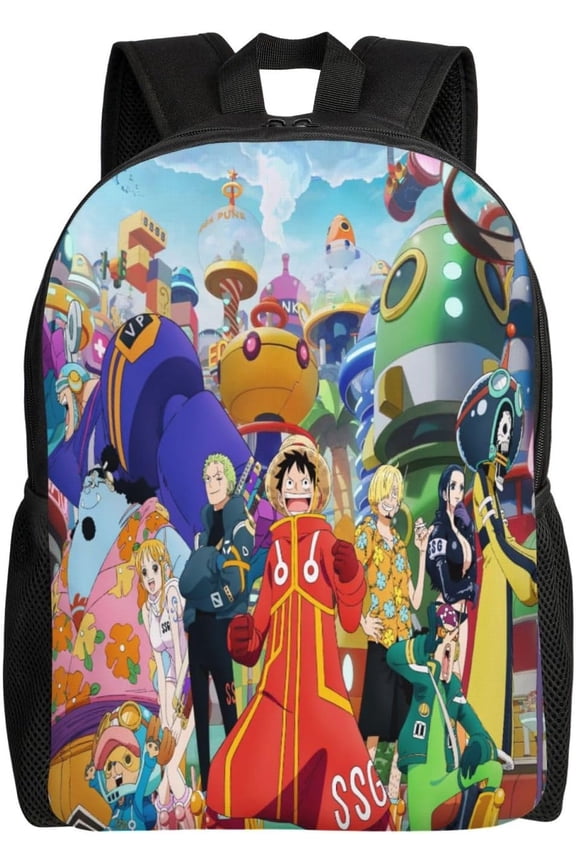 ONE PIECE Backpack for Women, Fashionable Daypack with PVC Bottom, Large Capacity Bag for Laptop and Essentials