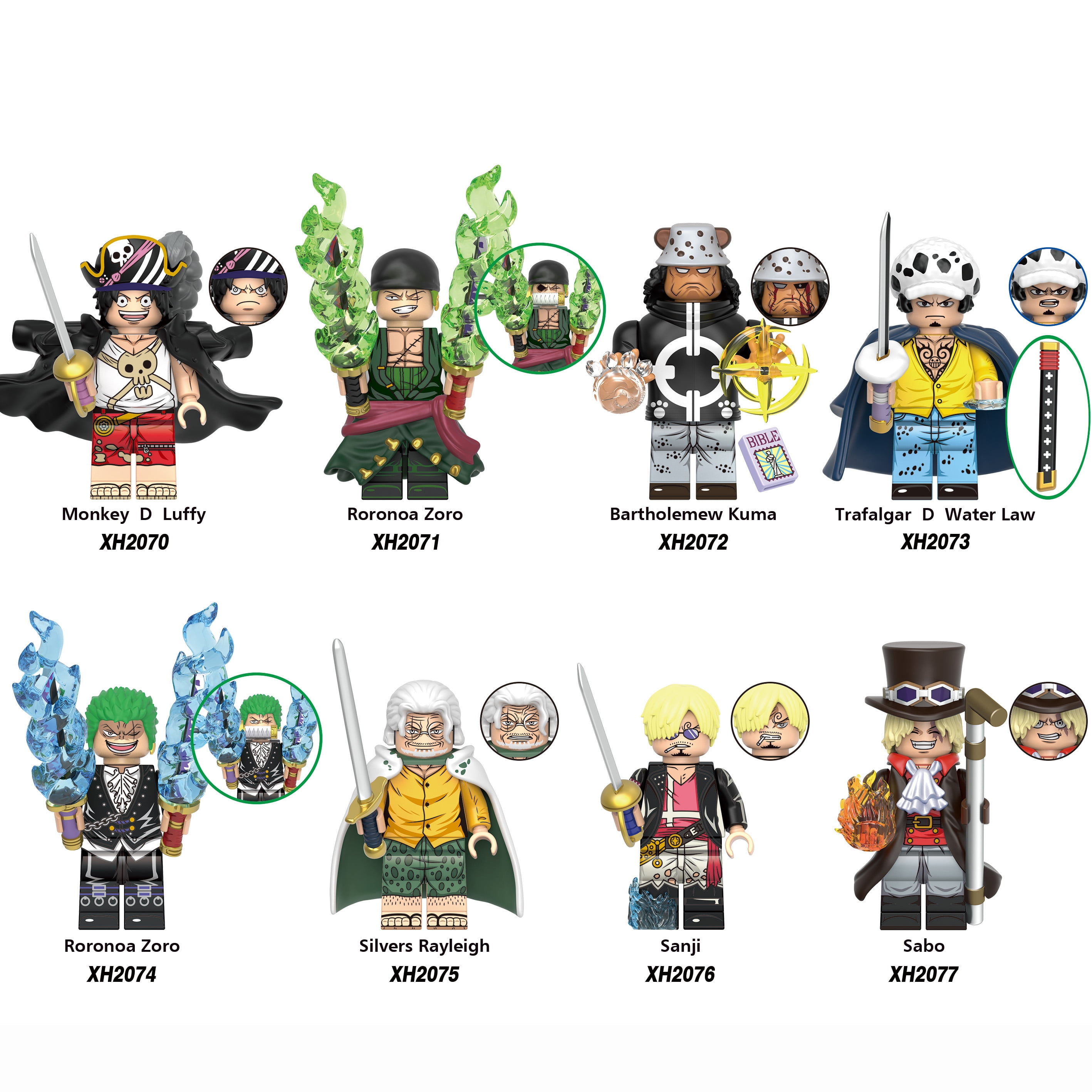 ONE PIECE Custom Building Block X 8 Set L - Walmart.com