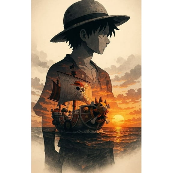 ONE PIECE Diamond Painting Kits,Monkey D. Luffy Diamond Art for Adults,Diamond Painting for Full Drill,Fashion Decoration Home Interior Diamond Painting 12x16 Inch