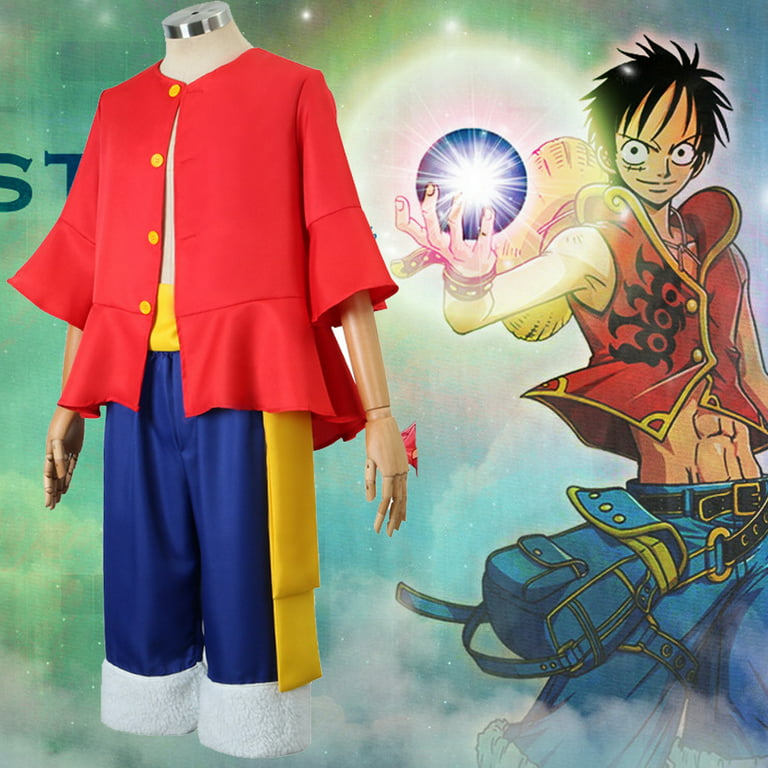 Luffy Cosplay Costume Halloween (Luffy Wano Outfit) For Sale