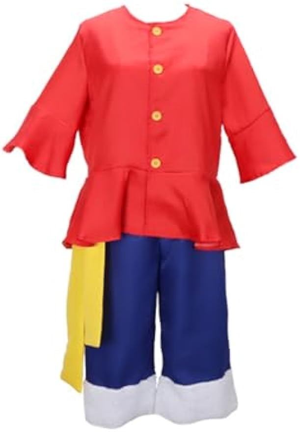 ONE PIECE Monkey D. Luffy Cosplay Costume Anime Uniform Men's Tops