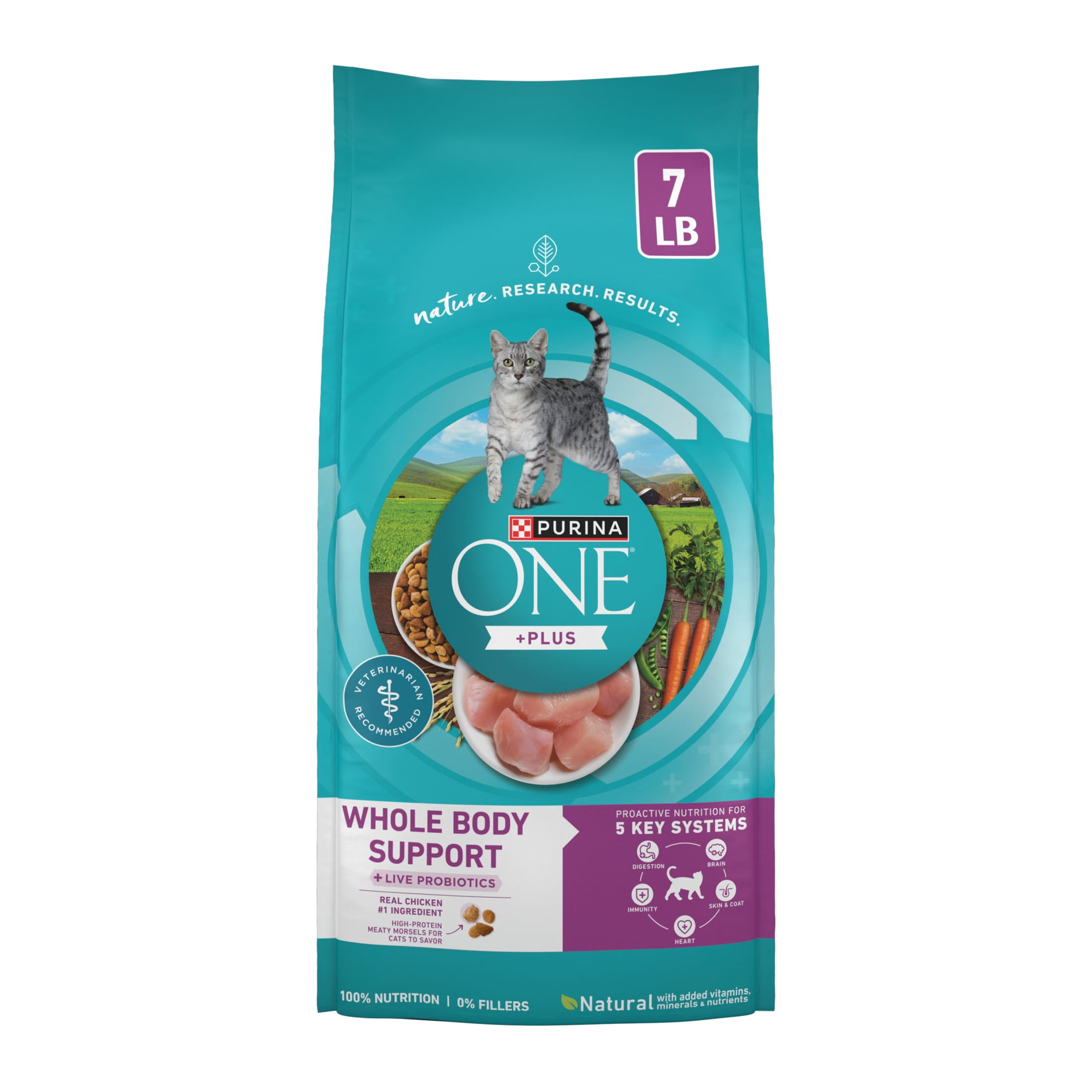 Purina ONE Plus Whole Body Support With Chicken Dry Cat Food, 7 lb.