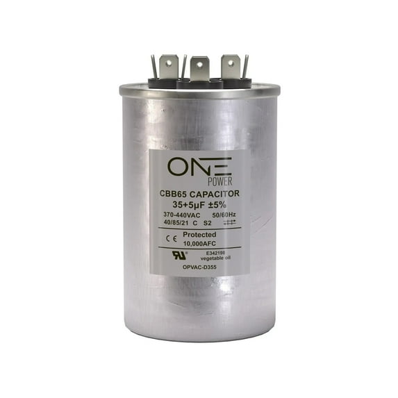 ONE Power CBB65 440-Volt 35/5-MFD Round Double Run Capacitor