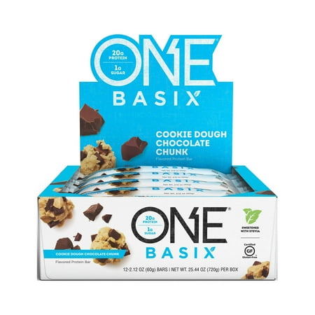 ONE Protein Bar, Cookie Dough Chocolate Chunk, 20g Protein, 12 Count