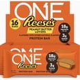 thumbnail image 1 of ONE Protein Bars, Reese's ONE Peanut Butter Lovers, Gluten Free with 18g Protein and 3g Sugar, Pantry Staples, 2.12 oz (16 Count), 1 of 4
