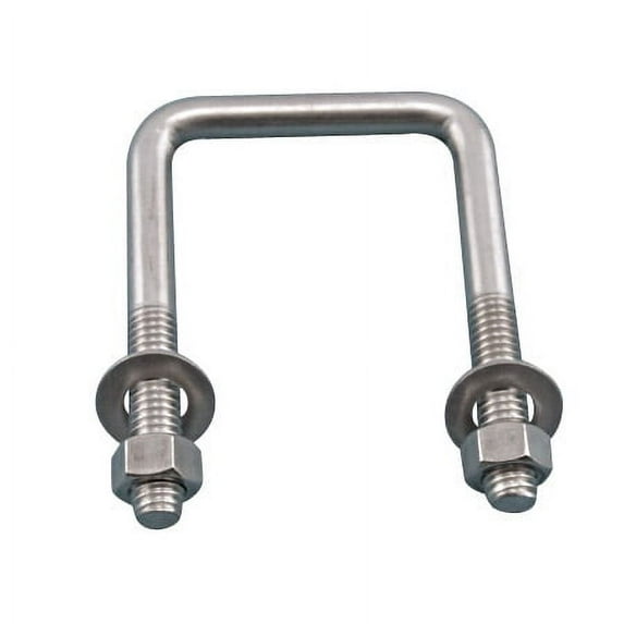 ONE STAINLESS SQUARE U-BOLT FOR TRAILER 3/8" X 6" X 5" (S0356-106X5)