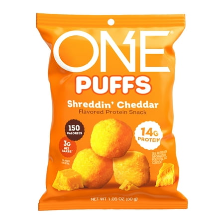 ONE Puffs Shreddin' Cheddar Protein Puff, 14g Protein, 1.05 oz
