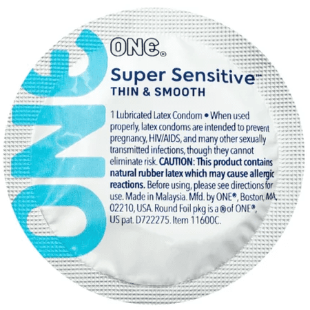 ONE Super Sensitive Latex Condoms with Silver Pocket Case, 24 Count (Bulk)