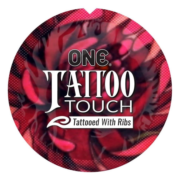ONE Tattoo Touch Condoms, 50-Count + Personal Lubricant