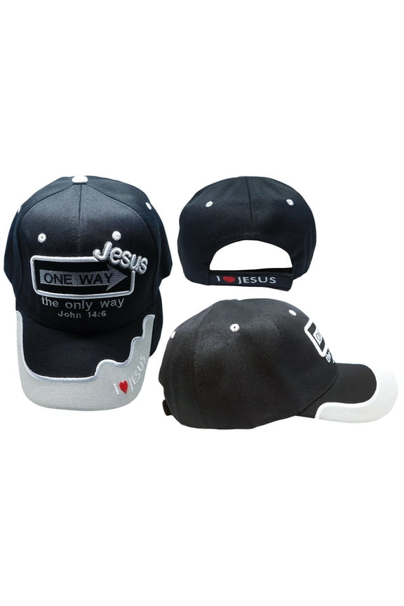 ONE WAY JESUS (Says It all) John 14:6 Christian Hat Baseball Cap