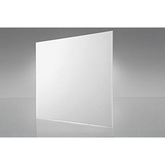 ONE- WHITE TRANSPARENT ACRYLIC PLEXIGLASS SHEET 1/8" 24" X 24"