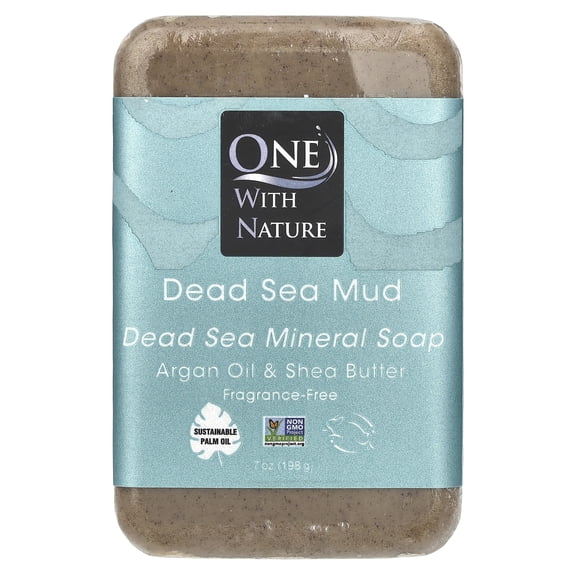ONE WITH NATURE, SOAP BAR DEAD SEA MUD, 7 OZ.