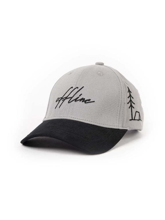 ONE WORD Baseball Cap, Adjustable Size for Running Workouts and Outdoor Activities, Soft Cotton Cap (Grey & Black)
