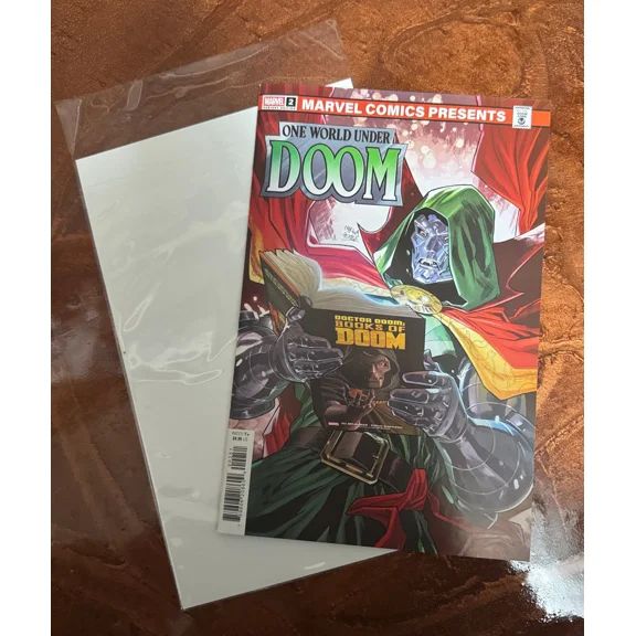 ONE WORLD UNDER DOOM #2 CARLOS GOMEZ MARVEL COMICS PRESENTS VARIANT - with BAG n BOARD