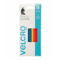 VELCRO Brand GET-A-GRIP Straps, 1/2" x 8", Assorted Colors, Pack Of 7