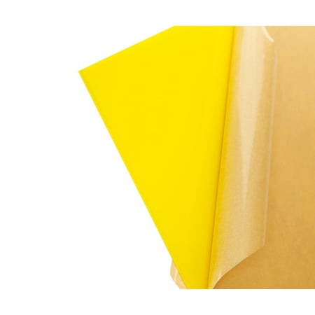 ONE- YELLOW ACRYLIC #2037- OPAQUE PLASTIC SHEET 1/8" Thick 12" X 12" Nominal