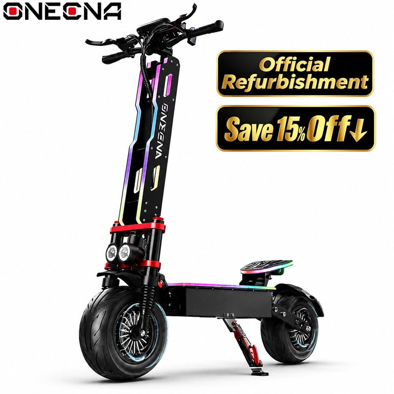 ONECNA 7000W Adult Electric Scooter, Dual Motors up to 55 mph Top Speed, 70 Miles Range Battery, 12" Tubeless Tires Commuting Scooter for Adults GT9