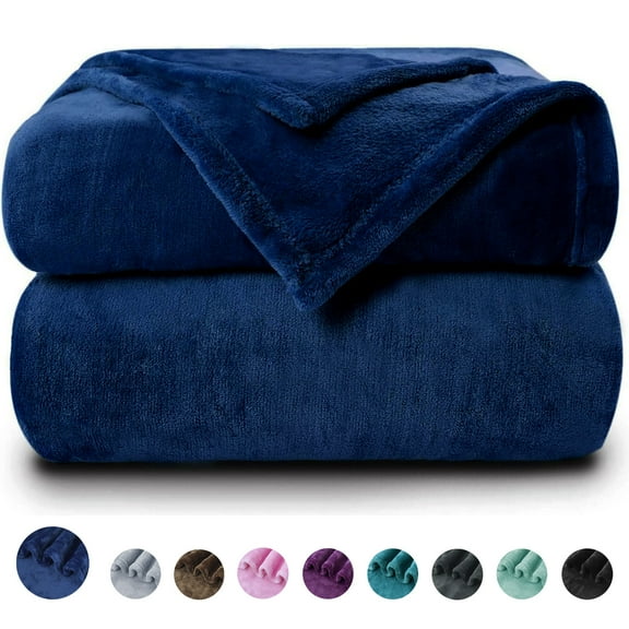 Furrygo Navy Throw Size Blankets, Fuzzy Lightweight Warm Throw Blanket for Couch, Sofa, Pet, Bed, 50 x 60 inch