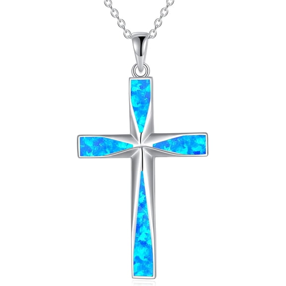 ONEFINITY Religious Cross Pendant Necklace Sterling Silver Origami Cross Pendant Gifts for Women Men Jewelry