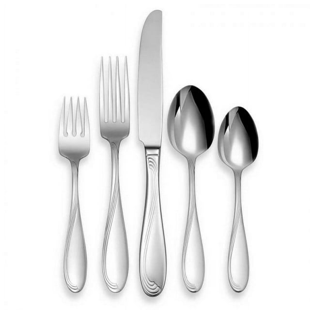 CRESTA NICA Modern 90Piece Casual Flatware Set, Service for 12